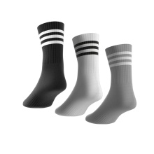 adidas Sport Socks Crew 3-Stripe Cushioned #23 grey/white/black - 3 pairs